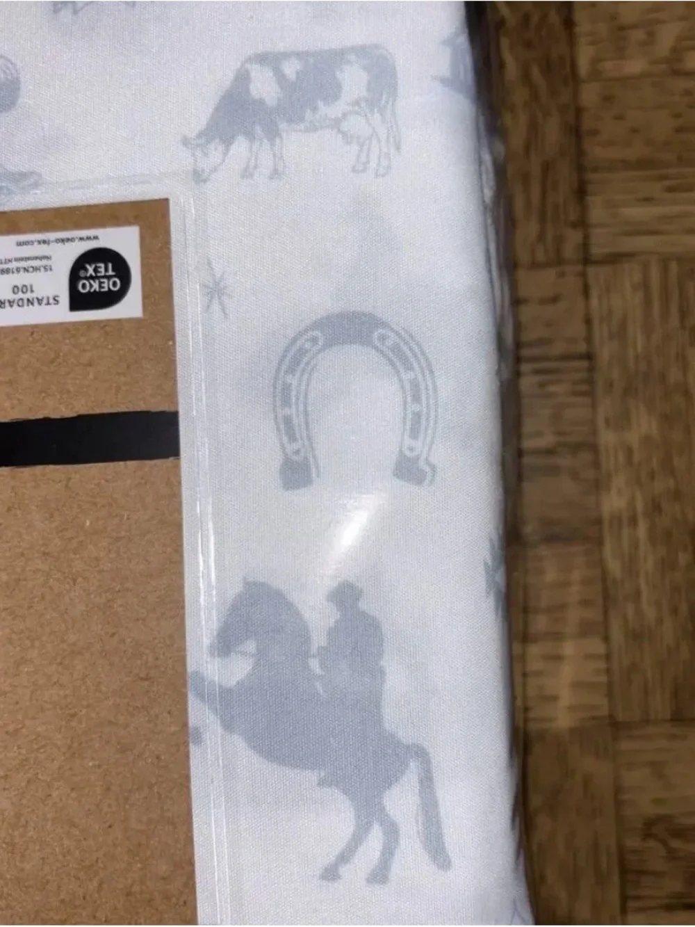 NEW Wrangler King 6-Piece Sheet Set ON THE RANCH White & Blue Western Print NWT